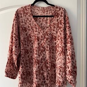 Elegant Pink and Red Women's Top